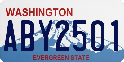 WA license plate ABY2501