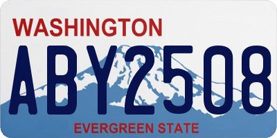 WA license plate ABY2508
