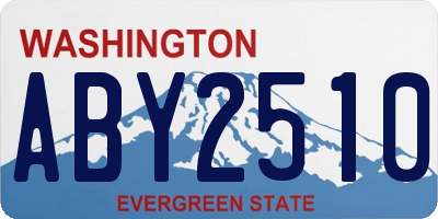 WA license plate ABY2510