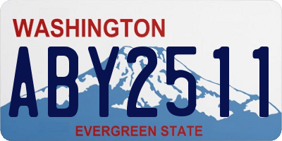 WA license plate ABY2511