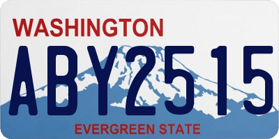 WA license plate ABY2515