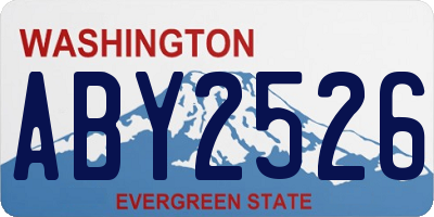 WA license plate ABY2526