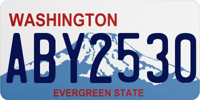 WA license plate ABY2530