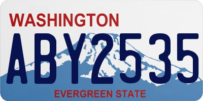 WA license plate ABY2535