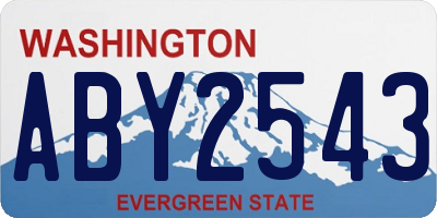 WA license plate ABY2543