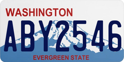 WA license plate ABY2546