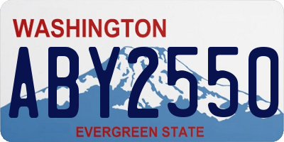 WA license plate ABY2550