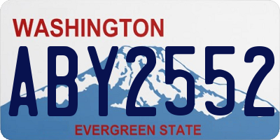 WA license plate ABY2552