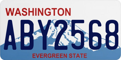 WA license plate ABY2568