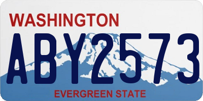 WA license plate ABY2573