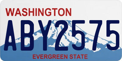 WA license plate ABY2575