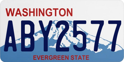 WA license plate ABY2577