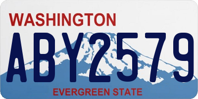WA license plate ABY2579