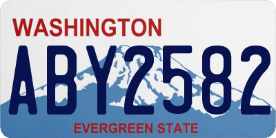 WA license plate ABY2582