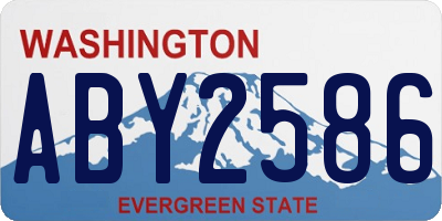WA license plate ABY2586