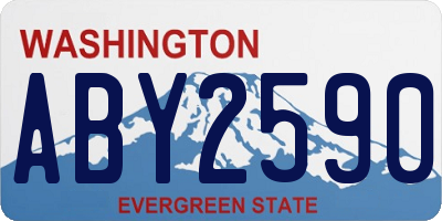 WA license plate ABY2590