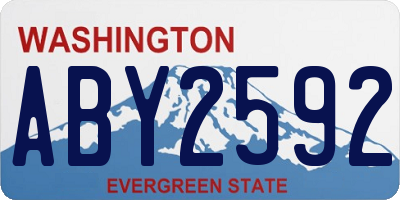 WA license plate ABY2592