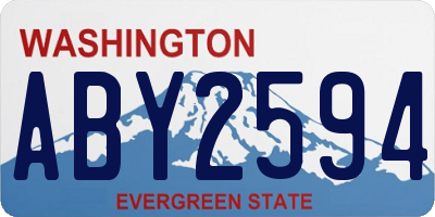 WA license plate ABY2594