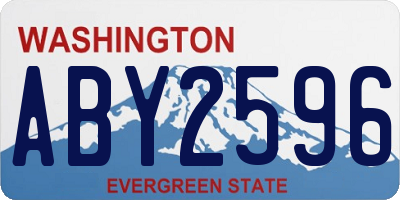 WA license plate ABY2596