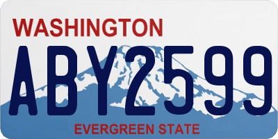 WA license plate ABY2599