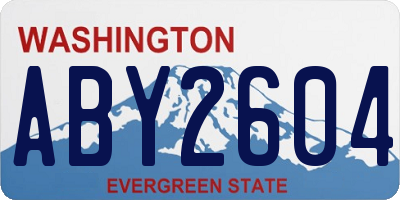 WA license plate ABY2604