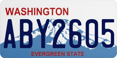 WA license plate ABY2605