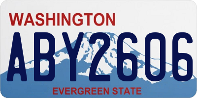 WA license plate ABY2606