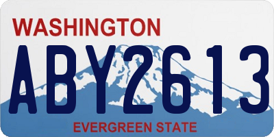 WA license plate ABY2613