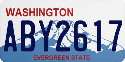 WA license plate ABY2617
