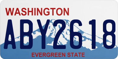 WA license plate ABY2618