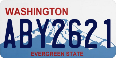 WA license plate ABY2621