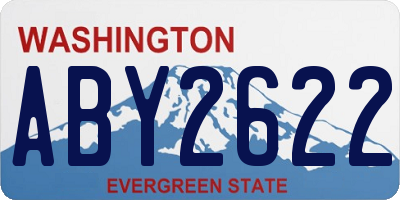 WA license plate ABY2622