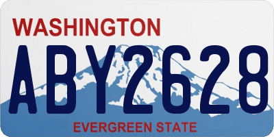 WA license plate ABY2628