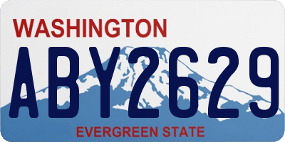 WA license plate ABY2629