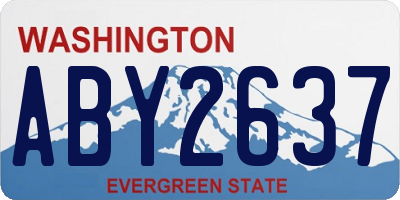 WA license plate ABY2637