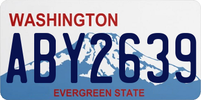 WA license plate ABY2639