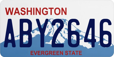 WA license plate ABY2646