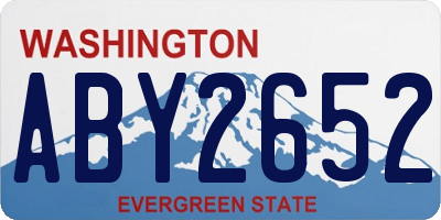 WA license plate ABY2652