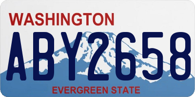 WA license plate ABY2658