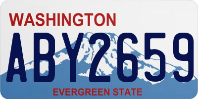 WA license plate ABY2659