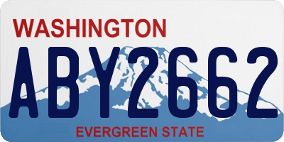WA license plate ABY2662