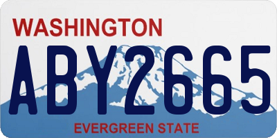 WA license plate ABY2665