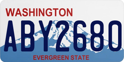 WA license plate ABY2680