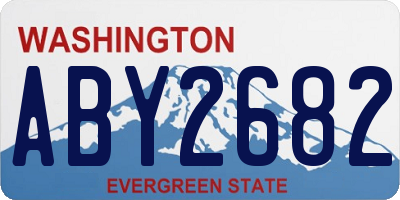 WA license plate ABY2682