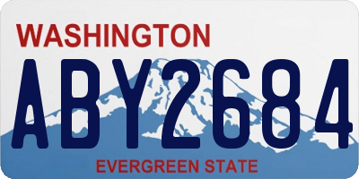 WA license plate ABY2684