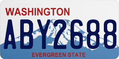 WA license plate ABY2688