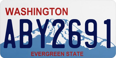 WA license plate ABY2691