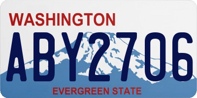 WA license plate ABY2706