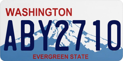WA license plate ABY2710