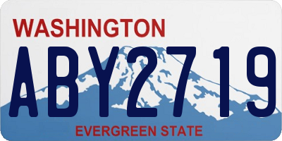 WA license plate ABY2719